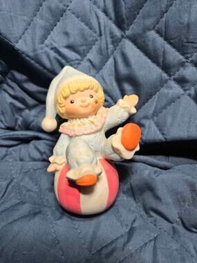 Vintage Homco 1451 Porcelain Clown Figurine